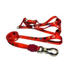 Imagem de Coleira Peitoral Cães Super Premium Seda 15mm - Vermelho Nº4 - Nica Pe