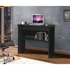 Imagem de Escrivaninha Home Office 1 Gaveta Organizadora Mesa Computador Notebook Cantinho do Estudo Versátil Quarto Escritório Preto Vitória - Lojas LM
