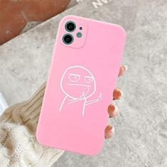 Imagem de Capa de telefone engraçada para iphone 11 12 13 pro max mini capas de dedo médio para iphone 7 8 plus x xr xs max capa traseira macia, rosa t2622, para iphone 11 pro