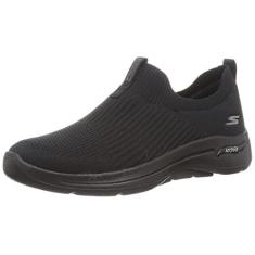 Imagem de Skechers Go Walk Arch Fit feminino icônico, Preto/preto, 35