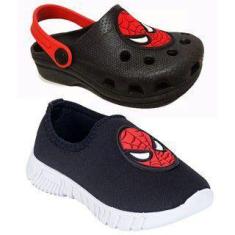 Imagem de Tenis Infantil Menino e Menina +Sandália Babuche Personagens - Uniflex