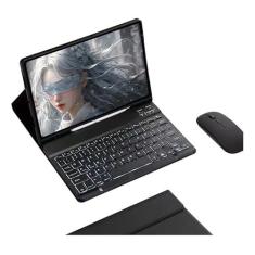 Imagem de Capa Para Tablet Para Samsung A7 +Mouse+Teclado Bluetooth Retroiluminado