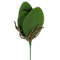 Imagem de Kit Plantas Artificiais 5 Hastes De Folhas De Orquídeas