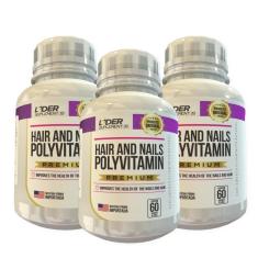 Imagem de Polivitamínico Cabelos/unhas Caps 500mg 60 Cápsulas 3 Potes