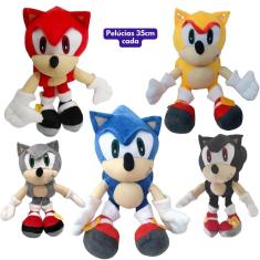 Imagem de Pelúcia Sonic 35cm  5 Cores - 05 Personagens