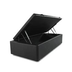 Imagem de Cama Box baú solteiro 88x188 Sintético Preto