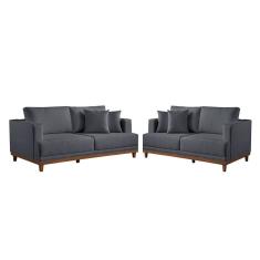 Imagem de Conjunto Sofás 2 e 3 Lugares Fixo Estofados M-175 Veludo Martins