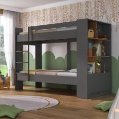 Imagem de Beliche Juvenil Jonava 2 Portas Com Estante Espresso Móveis