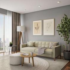 Imagem de Sofá 3 Lugares Arhus Capitonê Bege - Mobly