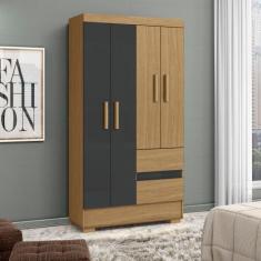 Imagem de Guarda Roupas Coimbra 4 Portas 2 Gavetas - Aramóveis, ATACAMA / GRAFIT