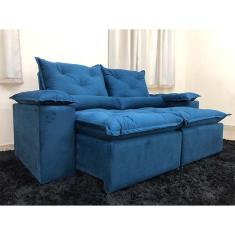 Imagem de Sofá Retrátil Reclinável 2,00 m Azul 206 Athenas