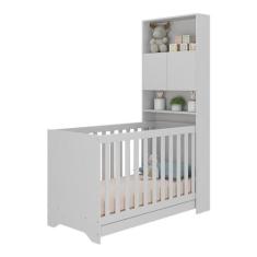 Imagem de Berço 3 em 1 com Colchão e Armário 2 Portas Multimóveis Mp4161 Branco