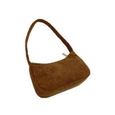 Imagem de Bolsa Pequena Aveludada Forrada Retrô Vintage de Mão Ombro - Bag, Marr