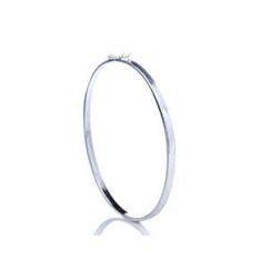 Imagem de Pulseira bracelete de prata com aro quadrado fino