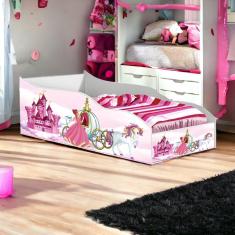 Imagem de Cama Racer Solteiro Pink Com Colchão Gabrielli