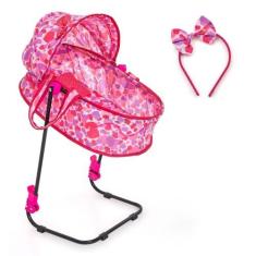 Imagem de Berço Para Boneca Veneza 2 Em 1 Grande 75cm + Tiara - Sag Toys