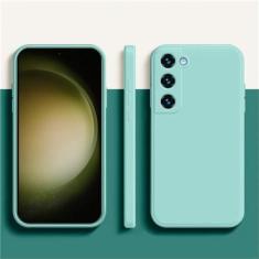 Imagem de Capa de telefone de silicone líquido macio para Samsung Galaxy A52 A32 A52S A13 5G S10 S20 FE S21 22 Ultra 22 S22 PLUS Note10 20 20U, Cyan Bule, para Galaxy S20 Plus