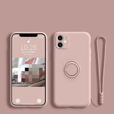 Imagem de Capa de suporte de anel magnético de silicone líquido de luxo para Samsung Galaxy S22 Ultra Plus S21 S20 FE A52S A52 A72 A51 Nota 20 10 Capa, Rosa, para A71 4G