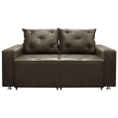 Imagem de Sofá 2 Lugares Retrátil E Reclinável Bariloche 1.60cm C/ Molas - Suede Marrom