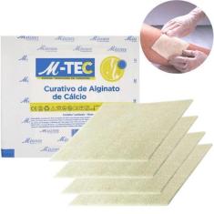 Imagem de Kit 4 Curativos Placa Alginato De Calcio Tratamento Feridas Na Pele - 