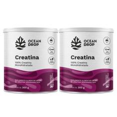 Imagem de 2x Creatina Monohidratada Ocean Drop 300g, Sem Sabor