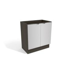 Imagem de Balcão de Cozinha 80cm 2 Portas Kappesberg Onix/Steel