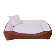 Imagem de Cama Para Pet Cães e Gatos Sherpa Porte Grande Caramelo