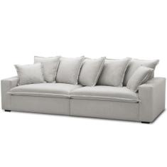 Imagem de Sofá 3 Lugares Para Sala De Estar Living 240cm Arbane F04 Linho Mescla