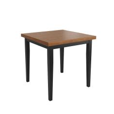 Imagem de Mesa Colors Em Madeira Maciça Quadrada 4 Lugares - 80 X 80cm Preto