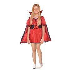 Imagem de Fantasia Halloween Vampira Infantil Dark de Luxo Com Capa - Fantasias 