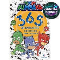 Imagem de Livro PJ Masks - 365 Atividades e Desenhos Para Colorir Crianças Filho