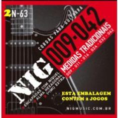 Imagem de 2 Encordoamentos De Guitarra Nig Aço 2n63 009