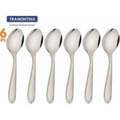 Imagem de Conjunto 6 Colheres para Sobremesa Laguna Talheres Tramontina em Aço Inox - 63906/040