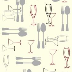 Imagem de Papel De Parede Adesivo Lavável Talheres De Ferro 15M