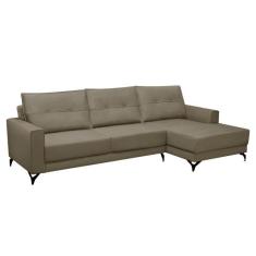 Imagem de Sofá 4 Lugares Heros com Chaise Direito Veludo Castor