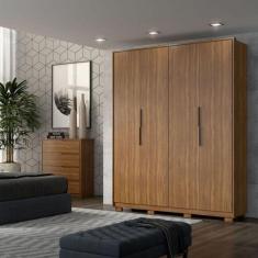 Imagem de Guarda Roupa Casal Attore 4 Portas c/ Pés Amendola - Demartez