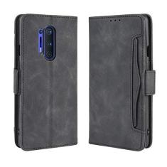 Imagem de Capa com compartimento para cartão para OnePlus 8 Pro, capa flip carteira de couro para OnePlus 8 Pro, capa magnética retrô para celular, capa carteira de telefone com compartimentos para cartões