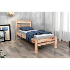 Imagem de Cama de Solteiro Madeira Maciça Sem Pintura