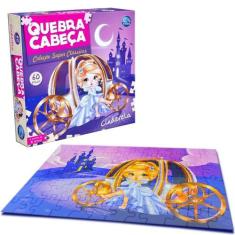 Imagem de Puzzle 60 Peças Quebra Cabeça Infantil Cinderela - Pais & Filhos