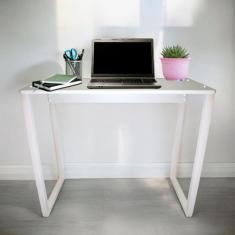 Imagem de Mesa Escrivaninha Para Quarto Estudo Escritorio - Beto Móveis, Branco