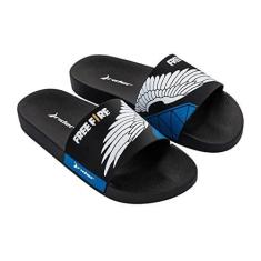 Chinelo Infantil Rider Strike Free Fire Dedo - Preto+Azul