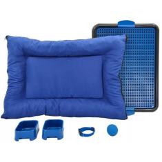 Imagem de Kit Cachorro Gato Cama Caminha Futon Sanitário Brinquedo Médio - Supri