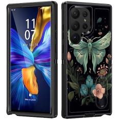 Imagem de BFUKVOU Capa protetora para Galaxy S23 Ultra com suporte embutido, à prova de choque/poeira/queda, 3 camadas, capa protetora de grau militar para Samsung Galaxy S23 Ultra 5G de 6,8 polegadas,