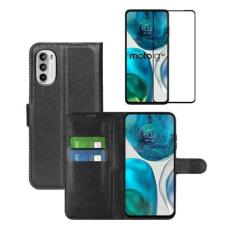 Imagem de Capa Capinha Carteira + Película De Vidro 3D Para Motorola G52 - R&M A