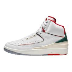 Imagem de Tênis masculino retrô Air Jordan 2, Branco/Fire Red-Fir-Sail, 39