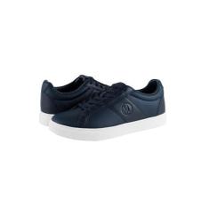 Imagem de Mario Lopez Tênis masculino Aries cano baixo com cadarço – Estilo clássico e conforto masculino Aries cano baixo cadarço – Estilo clássico e calçado confortável para homens, Azul marino, 41