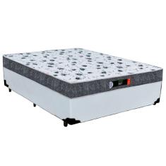 Imagem de Cama Box Casal + Colchão Ortopédico Resistente Pró D28 Prime Colchões 60x138x188 Branco
