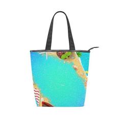 Imagem de Bolsa de ombro feminina Alaza com estampa de Hello Summer Tropical Beach