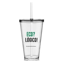 Imagem de Copo com Tampa e Canudo Eco Eco-Logico