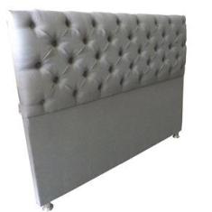 Imagem de Cabeceira Estofada Capitonê Linho  Queen 160 X 120 Rbl